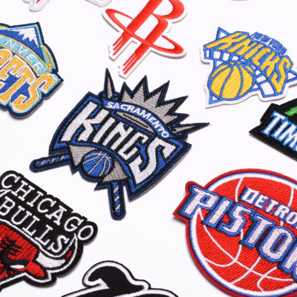 Wholesale Junle Basketball Team logo Embroidered Cloth Badge Clothes Patch Team logo NBA Embroidered Badge Team logo