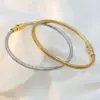 Wholesale Basic Classic Style Geometric Solid Color Stainless Steel Plating Bracelets