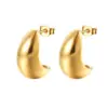304 Stainless Steel Moon PVD Coated No Inlaid 18K Gold Plated 18K Gold Fashion Waterproof Non Tarnish Plating Gold Earrings