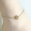 Wholesale Simple Style Flower Stainless Steel Women's Anklet