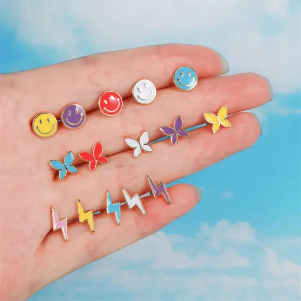 Wholesale Ear Cartilage Rings & Studs Simple Style Star Brass No Inlaid