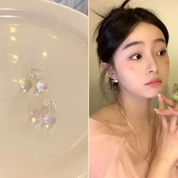 Wholesale Retro Flower Copper Plating Inlay Artificial Gemstones Pearl Ear Studs 1 Pair