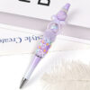 oly-2d25e2818eec820908eeb3ff02201b68 Wholesale UV Color Plated Mabei Solid Color Bow Hair Band Perforated Bead Cap Bead Holt DIY Beaded Pen Aessories Material Beads