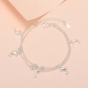 Dolphin Double-Layer Bracelet (Silver)