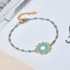 Wholesale Sweet Daisy Stainless Steel Enamel Plating Bracelets