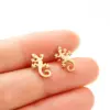 Wholesale PVD Coated 18K Gold Real Gold Plated Animal 304 Stainless Steel Cute Waterproof Non Tarnish Ear Studs