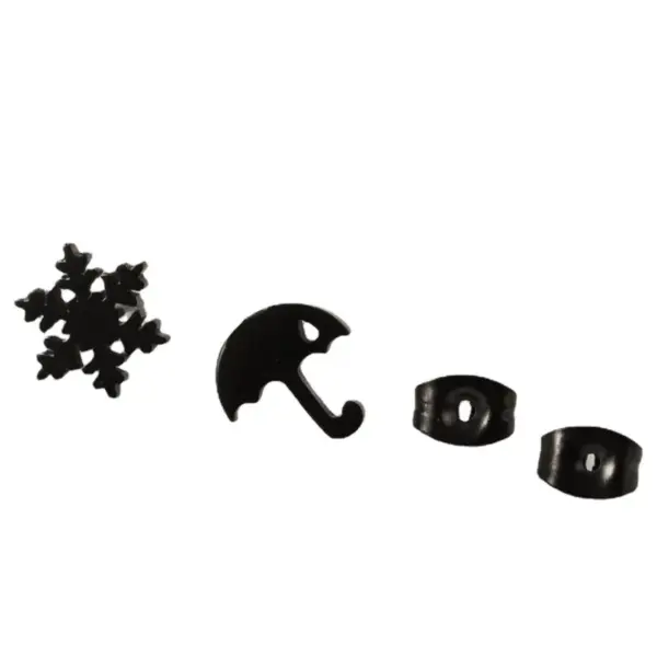 PVD Coated 18K Gold Real Gold Plated Butterfly Umbrella Snowflake 304 Stainless Steel Casual Simple Style Waterproof Non Tarnish Ear Studs