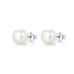 8mm White Pearl / 925 Silver