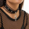 Wholesale Jewelry Gothic Style Pattern PU Necklace