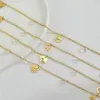 Wholesale 304 Stainless Steel Geometric PVD Coated Rhinestones 18K Real Gold Plated Princess Cute Artistic Waterproof Non Tarnish Inlay Anklet