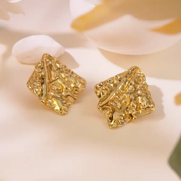 Wholesale 1 Pair Elegant French Style Sweet Geometric Flower 304 Stainless Steel Imitation Gold Electroplating Ear Studs