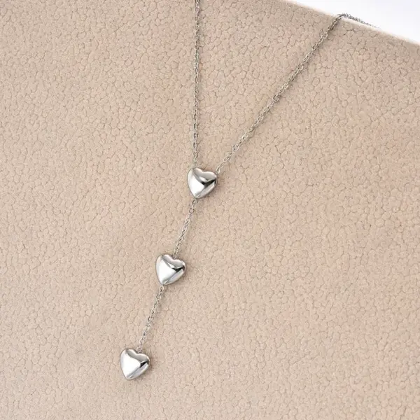 Wholesale Jewelry Casual Heart Shape 304 Stainless Steel Polishing Plating Stainless Steel Necklaces