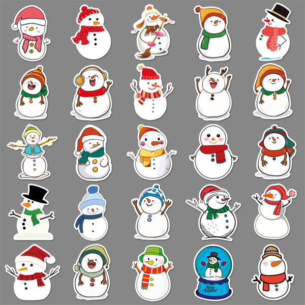 oly-2d54ec7839c9dcf0a9cb289954fbb197 Wholesale snowman graiti cartoon sticker waterproof