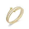 Wholesale Real Gold Plated 201 Stainless Steel PVD Coated Solid Color Waterproof Non Tarnish Simple Style Open Ring For Women'S