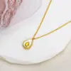 Wholesale PVD Coated Real Gold Plated 18K Gold Avocado 304 Stainless Steel Simple Style Commute Waterproof Non Tarnish Earrings Necklace