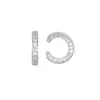 Wholesale Elegant C Shape Inlay Copper Zircon Earrings