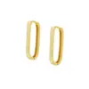 Wholesale 1 Pair IG Style U Shape Geometric Inlay Copper Zircon Gold Plated Ear Cuffs Earrings
