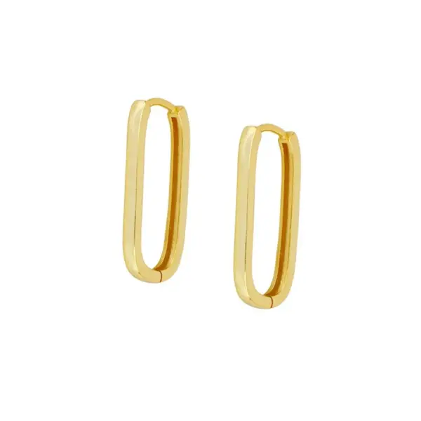 Wholesale 1 Pair IG Style U Shape Geometric Inlay Copper Zircon Gold Plated Ear Cuffs Earrings