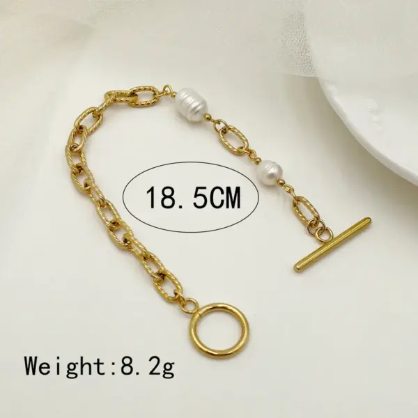 Wholesale PVD Coated Real Gold Plated 18K Gold Solid Color 304 Stainless Steel Elegant British Style Waterproof Non Tarnish 304 Stainless Steel Bracelets