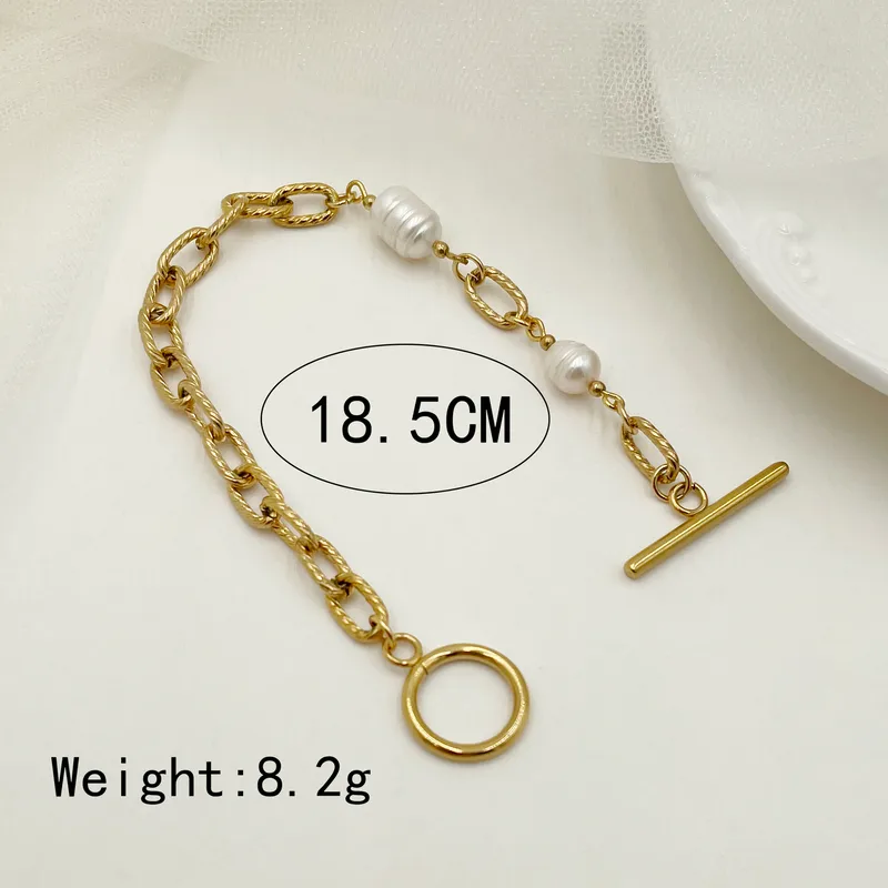 Wholesale PVD Coated Real Gold Plated 18K Gold Solid Color 304 Stainless Steel Elegant British Style Waterproof Non Tarnish 304 Stainless Steel Bracel