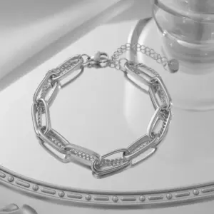 Ae222 Double-Layer Bracelet / Steel Color