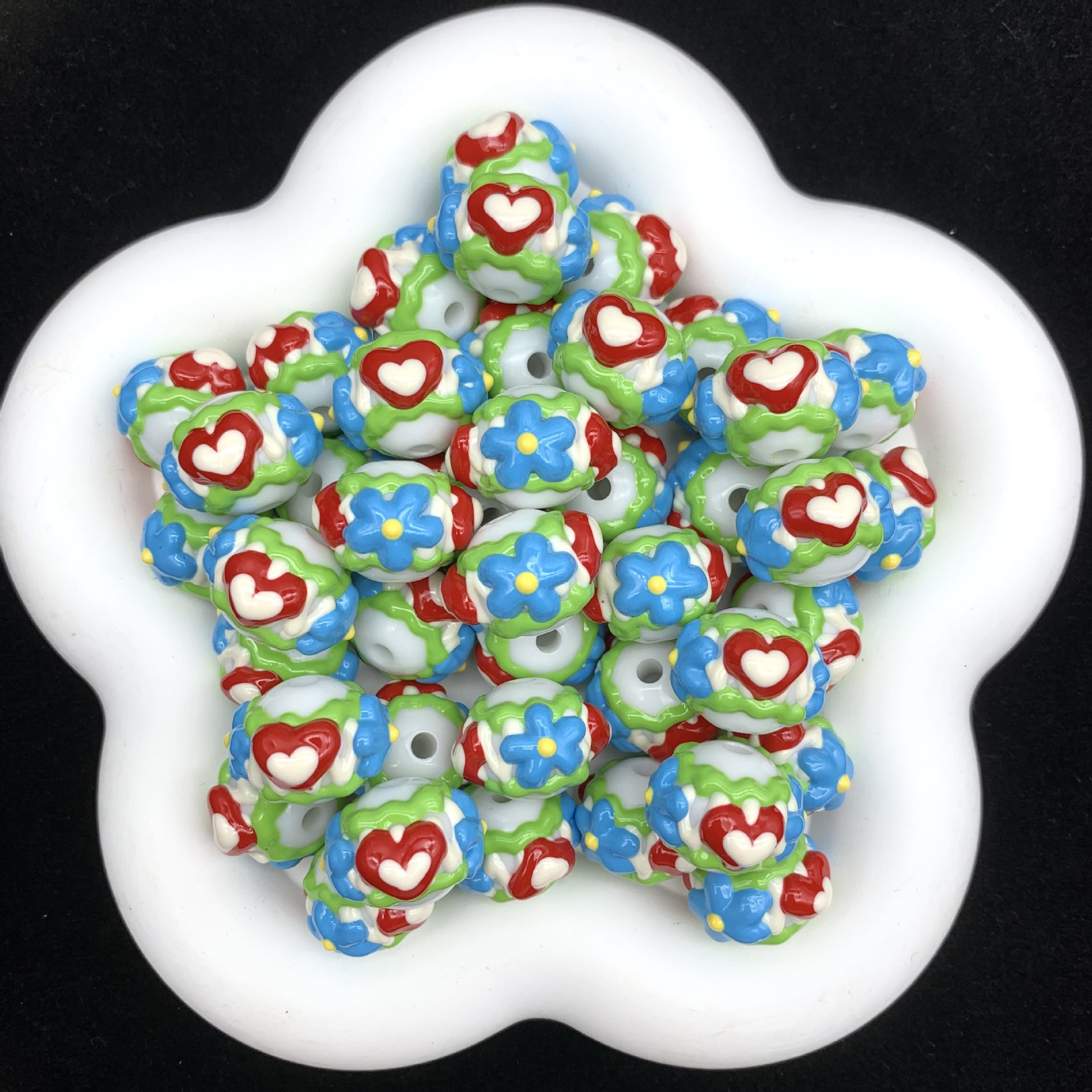Wholesale Color collision round beads scattered bead beads
