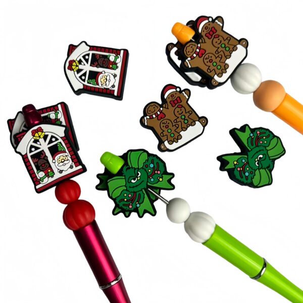 Wholesale 10pcs Christmas Silicone Food Grade Soft Baby Beads OLY Exclusive