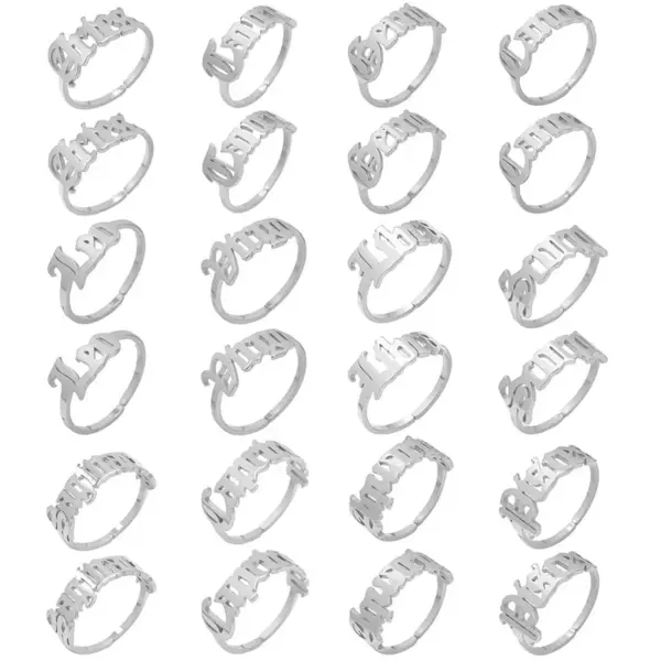 Ion Plating (IP) Real Gold Plated 18K Gold Constellation 304 Stainless Steel Simple Style Waterproof Non Tarnish Rings