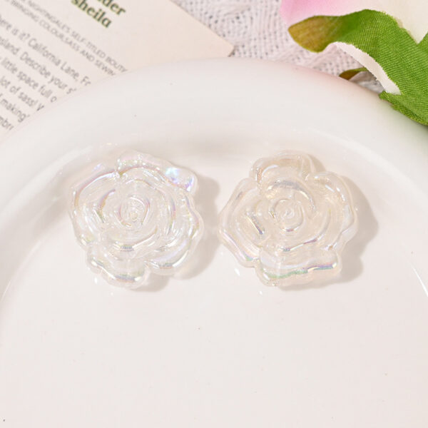Wholesale Luminous Rose Loose Beads Plated Rose Beads