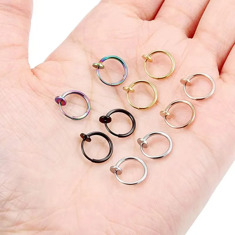 Wholesale PVD Coated 18K Gold Real Gold Plated Solid Color 304 Stainless Steel Simple Style Waterproof Non Tarnish Ear Cuffs