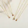 Wholesale Commute Fruit Copper 14k Gold Plated Zircon Pendant Necklace In Bulk