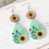 oly-2d901d573648a515e1929a8a27ff0215 Wholesale Cross-border New Western Style Sunflower Splicing Water Drop Pendant Earrings Acrylic Double-sided Mother's Day Earrings