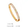 Wholesale Elegant Solid Color Stainless Steel Shell Artificial Rhinestones Bangle In Bulk