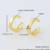 Wholesale 1 Pair Simple Style Solid Color Cool Style C Shape Copper 18K Gold Plated Gold Plated Ear Cuffs