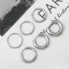 304 Stainless Steel Circle Simple Style Classic Style Earrings