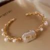Wholesale Retro Freshwater Pearl Copper Bracelets Bangle In Bulk