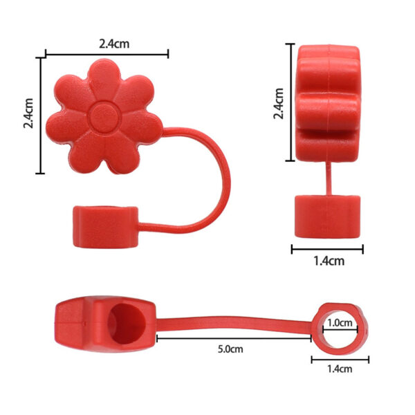 Wholesale Random 100pcs 10M integrated flower dust plug straw accessories
