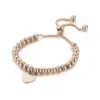 Wholesale PVD Coated 18K Gold Plated Heart Titanium Steel Fashion Waterproof Non Tarnish Bracelets