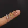 Wholesale 316L Stainless Steel Copper Zircon Ear Cartilage Rings & Studs Geometric Waterproof Non Tarnish Surgical Steel Women'S