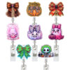 Wholesale Halloween Pumpkin Bow Ghost Buckle Retractable Rotatable Doctor and Nurse ID Card Buckle