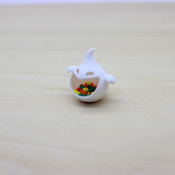 Wholesale 1:12 Doll House Miniature Scene Furniture Decoration Small Ornaments Mini Ghost Candy Jar Halloween Decorations