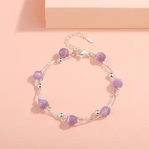 Light Violet Opal-Silver