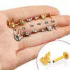Wholesale 1 Piece Lip Rings Casual Nordic Style Simple Style Animal Gesture Butterfly 316L Stainless Steel Waterproof Non Tarnish Surgical Steel Zircon Ion Plating (IP) 18K Gold Plated Lip Rings Ear Cartilage Rings & Studs Nose Rings & Studs