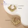 Wholesale 1 Pair Retro XUPING Simple Style Geometric Knot Plating 304 Stainless Steel 18K Gold Plated Earrings