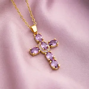 Purple Zircon Cross