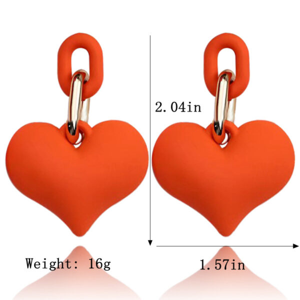 Wholesale TikTok temu New Internet Celebrant Mother's Day Valentine's Day Color Acrylic Love Earrings Jazz Street Dance Earrings