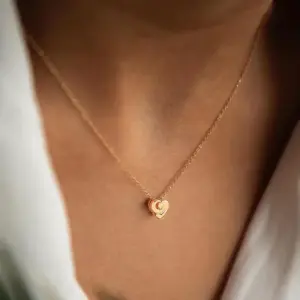 Wholesale Heart Shape Copper Sweet IG Style Copper Pendant Necklace Necklace