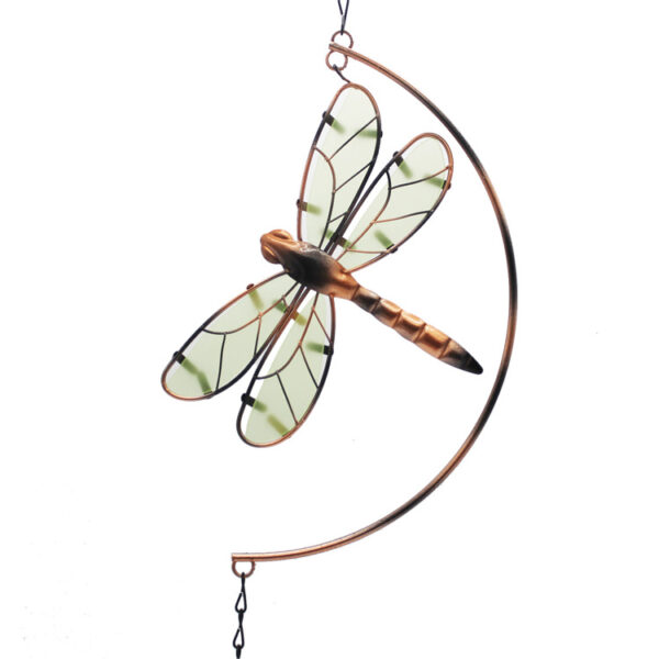 Wholesale Luminous Wind Bell Iron Butterfly Dragonfly Hanging UV Fluorescent Film Creative Rotating Pendant Cross-border Hot Sale