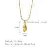 Wholesale PVD Coated Real Gold Plated 18K Gold Conch 304 Stainless Steel Beach Simple Style Waterproof Non Tarnish 304 Stainless Steel Pendant Necklace