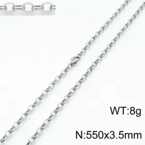 Steel Color 550 * 3.5mm = Necklace KN197297-Z